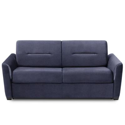 ITALIAN SPIRIT Canap&eacute; convertible EXPRESS AMAZONE 140cm matelas 16cm velours bleu cobalt