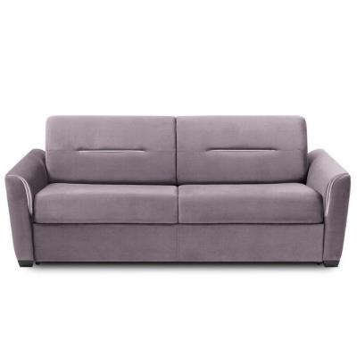 ITALIAN SPIRIT Canap&eacute; convertible EXPRESS AMAZONE 160cm matelas 16cm sommier lattes cuir vachette parme