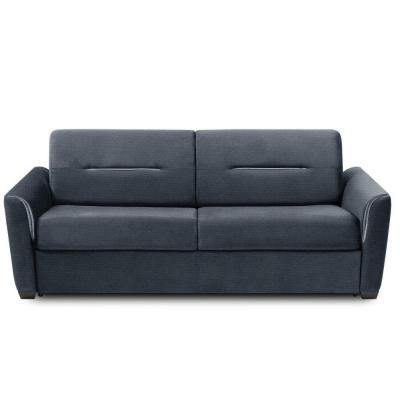 ITALIAN SPIRIT Canap&eacute; convertible EXPRESS AMAZONE 160cm matelas 16cm sommier lattes tweed bleu