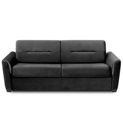 ITALIAN SPIRIT Canap&eacute; convertible EXPRESS AMAZONE 160cm matelas 16cm sommier lattes tweed gris graphite