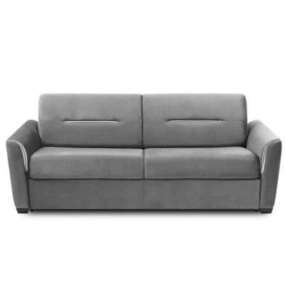 ITALIAN SPIRIT Canap&eacute; convertible EXPRESS AMAZONE 160cm matelas 16cm sommier lattes tweed gris clair