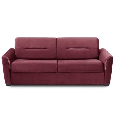 ITALIAN SPIRIT Canap&eacute; convertible EXPRESS AMAZONE 160cm matelas 16cm tweed rouge