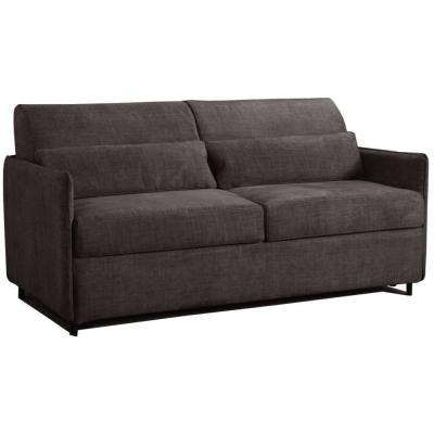 ITALIAN SPIRIT Canap&eacute; convertible EXPRESS JUMBO marron couchage 120* 197* 20cm m&eacute;moire de forme lattes