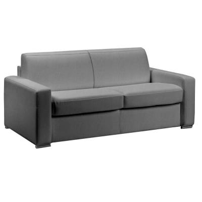 ITALIAN SPIRIT Canap&eacute; convertible express MASTER couchage 120cm matelas 18cm sommier lattes RENATONISI tweed gris silex