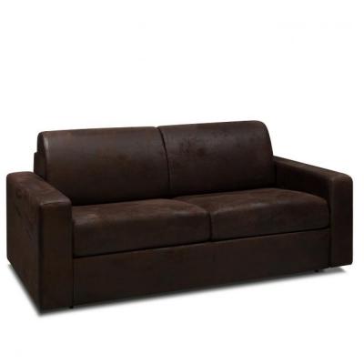 ITALIAN SPIRIT Canap&eacute; convertible express style industriel MADAGASCAR 120 cm matelas 16 cm microfibre club vintage