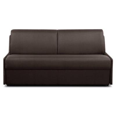 ITALIAN SPIRIT Canap&eacute; convertible france matelas 16cm syst&egrave;me express sommier lattes 160cm microfibre marron