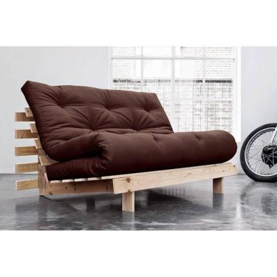 INSIDE 75 Canap&eacute; convertible futon roots pin naturel coloris brown couchage 140*200 cm.