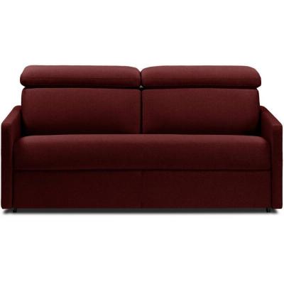 ITALIAN SPIRIT Canap&eacute; convertible luxia matelas 16cm syst&egrave;me express sommier lattes 120cm microfibre bordeaux