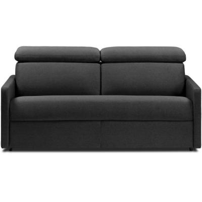 ITALIAN SPIRIT Canap&eacute; convertible luxia matelas 16cm syst&egrave;me express sommier lattes 160cm microfibre graphite