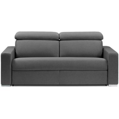 ITALIAN SPIRIT Canap&eacute; convertible passion matelas 16cm syst&egrave;me express sommier lattes 140cm microfibre graphite