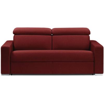 ITALIAN SPIRIT Canap&eacute; convertible passion matelas 16cm syst&egrave;me express sommier lattes 160cm microfibre bordeaux