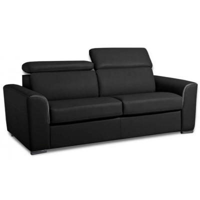 ITALIAN SPIRIT Canap&eacute; EXPRESS IMOLA MATELAS 18CM d'&eacute;paisseur 140cm sommier lattes RENATONISI polyur&eacute;thane noir