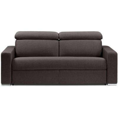 ITALIAN SPIRIT Canap&eacute; h&ocirc;tellerie convertible best matelas m&eacute;mory 20cm express lattes 120cm microfibre marron