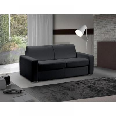 ITALIAN SPIRIT Canap&eacute; lit 2-3 places master convertible express 120 cm polyur&eacute;thane noir matelas 18 cm inclus