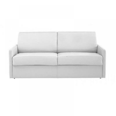 ITALIAN SPIRIT Canap&eacute; lit 2-3 places SUN convertible ouverture EXPRESS 120cm, cuir vachette blanc