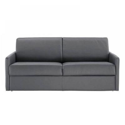 ITALIAN SPIRIT Canap&eacute; lit 2-3 places SUN convertible ouverture EXPRESS 120cm, cuir vachette gris