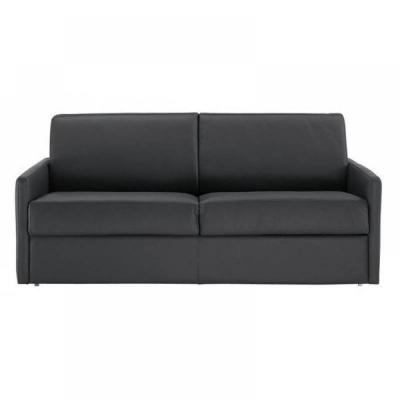 ITALIAN SPIRIT Canap&eacute; lit 2-3 places SUN convertible EXPRESS 120cm polyur&eacute;thane noir matelas &eacute;paisseur 16cm