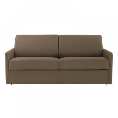 ITALIAN SPIRIT Canap&eacute; lit 2-3 places sun convertible express 120cm polyur&eacute;thane taupe matelas &eacute;paisseur 16cm