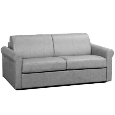 ITALIAN SPIRIT Canap&eacute; lit 3-4 places romantico convertible express 160*197*16cm polyur&eacute;thane gris clair