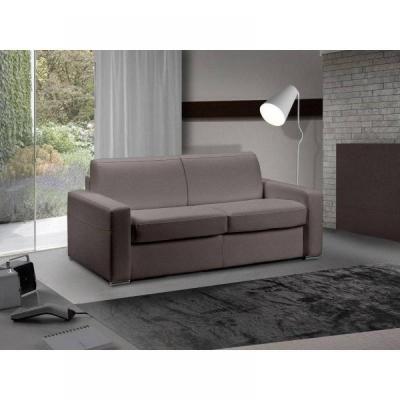 INSIDE 75 Canap&eacute; lit 3 places MASTER convertible EXPRESS 140 cm Cuir Taupe MATELAS 18 CM INCLUS
