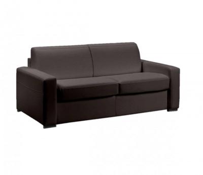 ITALIAN SPIRIT Canap&eacute; lit 3 places MASTER convertible EXPRESS 140 cm polyur&eacute;thane Marron MATELAS 18 CM INCLUS