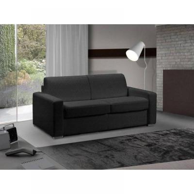 ITALIAN SPIRIT Canap&eacute; lit 3 places master convertible express 140 cm tweed cross noir matelas 18 cm inclus