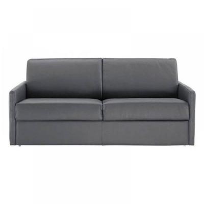 ITALIAN SPIRIT Canap&eacute; lit 3 places SUN convertible ouverture EXPRESS 140cm, cuir vachette gris