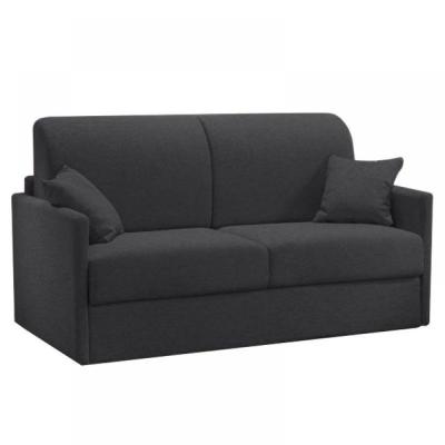 ITALIAN SPIRIT Canap&eacute; lit 3 places sun convertible express 140cm microfibre gris graphite matelas &eacute;paisseur 16cm