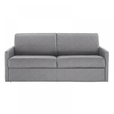 ITALIAN SPIRIT Canap&eacute; lit 3 places sun convertible express 140cm tweed gris silex matelas &eacute;paisseur 16cm