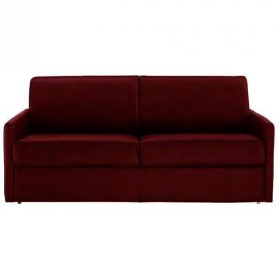 ITALIAN SPIRIT Canap&eacute; lit 4 places sun convertible express 160cm microfibre bordeaux matelas &eacute;paisseur 16cm