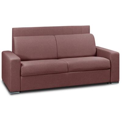 ITALIAN SPIRIT Canap&eacute; lit express lattes 160cm matelas m&eacute;mory 22cm t&ecirc;te de lit int&eacute;gr&eacute;e microfibre bordeaux