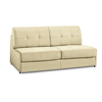 ITALIAN SPIRIT Canap&eacute; lit compact 2-3 places denso express 120cm cuir vachette beige matelas 18cm