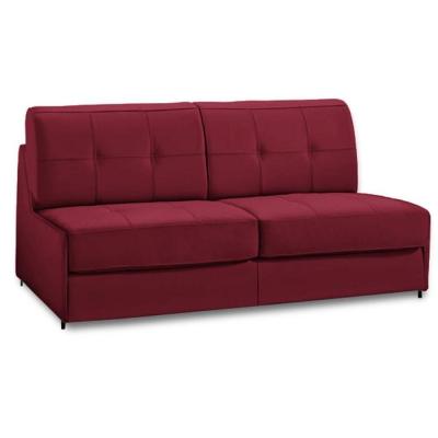 ITALIAN SPIRIT Canap&eacute; lit compact 2-3 places intenso convertible express 120 cm cuir bordeaux matelas 16 cm