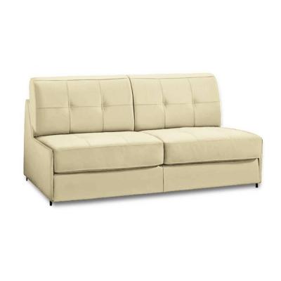 ITALIAN SPIRIT Canap&eacute; lit compact 3-4 places denso express 160cm cuir vachette beige matelas 18cm