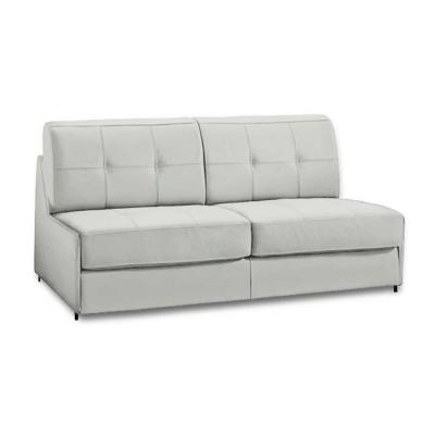 ITALIAN SPIRIT Canap&eacute; lit compact 3 places DENSO EXPRESS 140cm Cuir Vachette Blanc MATELAS 18cm
