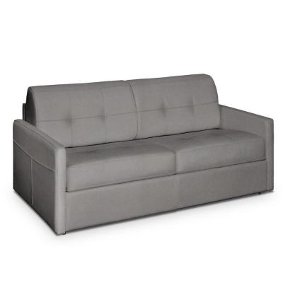 ITALIAN SPIRIT Canap&eacute; lit cube convertible express 140cm matelas 16cm nabucka gris clair