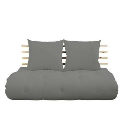 KARUP DESIGN Canap&eacute; lit futon SHIN SANO gray et pin massif couchage 140*200 cm. 