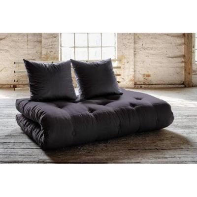 KARUP DESIGN Canap&eacute; lit futon shin sano gris fonc&eacute; et pin massif couchage 140*200 cm.