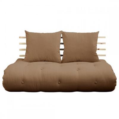 KARUP DESIGN Canap&eacute; lit futon shin sano mocca et pin massif couchage 140*200 cm.