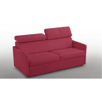 ITALIAN SPIRIT Canap&eacute; lit MONTMARTRE EXPRESS matelas 18cm sommier lattes RENATONISI Tweed rouge
