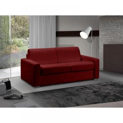 ITALIAN SPIRIT Canap&eacute; master express matelas 18 cm sommier lattes renatonisi xxl 180 cm microfibre bordeaux
