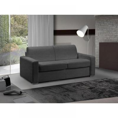ITALIAN SPIRIT Canap&eacute; master express matelas 18 cm sommier lattes renatonisi xxl 180 cm microfibre graphite
