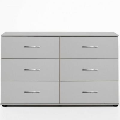 Commode CARAMELLA 6 tiroirs blanc mat blanc Bois Inside75