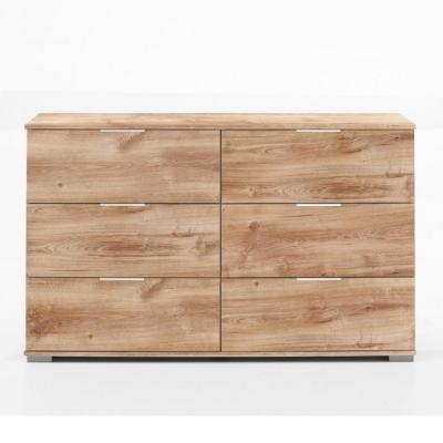 Commode ENSSE 6 tiroirs 130cm ch&ecirc;ne poutre natural Bois Inside75