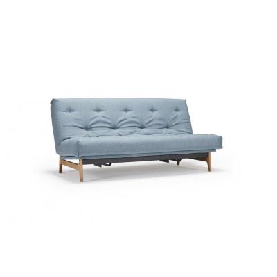 INNOVATION LIVING Canape droit INSIDE 75 4 places en simili-cuir bleu 92 x 200 x 86 cm