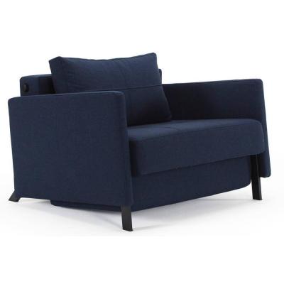 INNOVATION LIVING Fauteuil design avec accoudoirs SOFABED CUBED 02 ARMS Mixed Dance Blue convertible lit 200*90cm