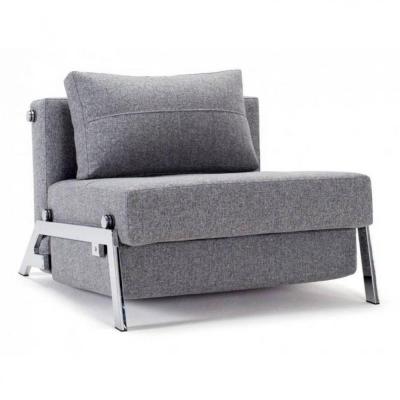 INNOVATION LIVING  fauteuil design sofabed cubed 02 chrome twist granite convertible lit 200*90 cm
