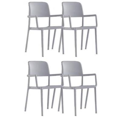 Lot de 4 chaises river b empilables blanches 20100881266
