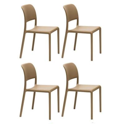 Lot de 4 chaises river empilables design coloris sable. 20100881268