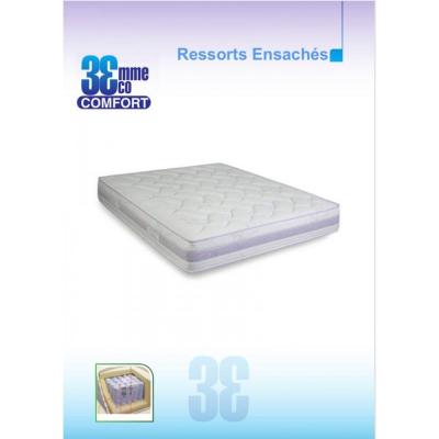 ECO CONFORT Matelas Eco-Confort Ressorts Ensaches 7 Zones couchage 80x190cm &eacute;paisseur 25cm
